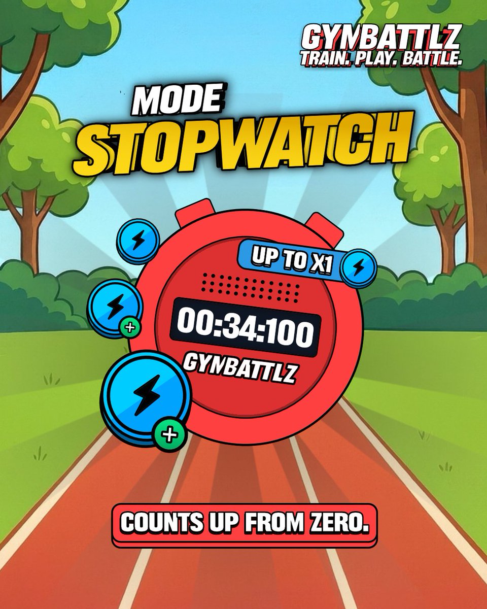 gymbattlz's tweet photo. Four modes. Your workout. Your rewards. ⏱️⚡
INTERVAL, STOPWATCH, HYBRID or STEPS train your way and earn GYMENERGY in EVERY mode💪!
📲 Download GYMBATTLZ on the @solanamobile dApp Store.
#GYMBATTLZ #timer #fitness #gym #gymtimer #yoga #sports #Wellbeing $SRK $SOL https://t.co/SXdcQ1tZLe