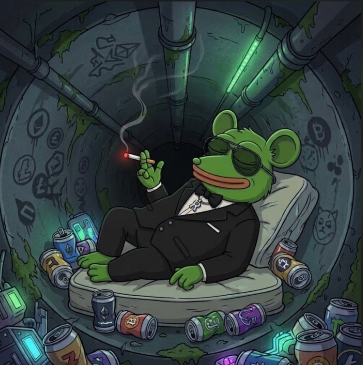 peperat_coin's tweet photo. The market is panicking, tokens are launching and dying every second, and everyone is stressed.

🟩​Pepe Rat in the sewer: Still sleeping. 

🟩​Good things take time. Stay tuned.
 💤🐀

​#PEPERAT #Solana #Memecoin #Crypto #PreLaunch https://t.co/Jp2TeO66Gn