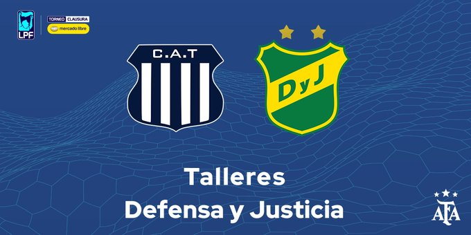 ElProdeOriginal's tweet photo. #TorneoClausura 🇦🇷 | FECHA 14 - ZONA A
¡Comenzó el partido en Córdoba! La T recibe al halcón con el arbitraje de Juan Pafundi:
#Talleres 🆚 #DefensaYJusticia
📺 #ESPNPremium 🇦🇷 https://t.co/UigOQSHuA1
