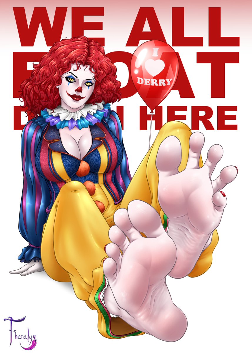 Fharalys's tweet photo. Pennywise - IT - Halloween Project 2026 (6/8) 
#feet #feetfetısh #footfetısh #pennywise #it #horror #digitalart https://t.co/syv9MPGXDa