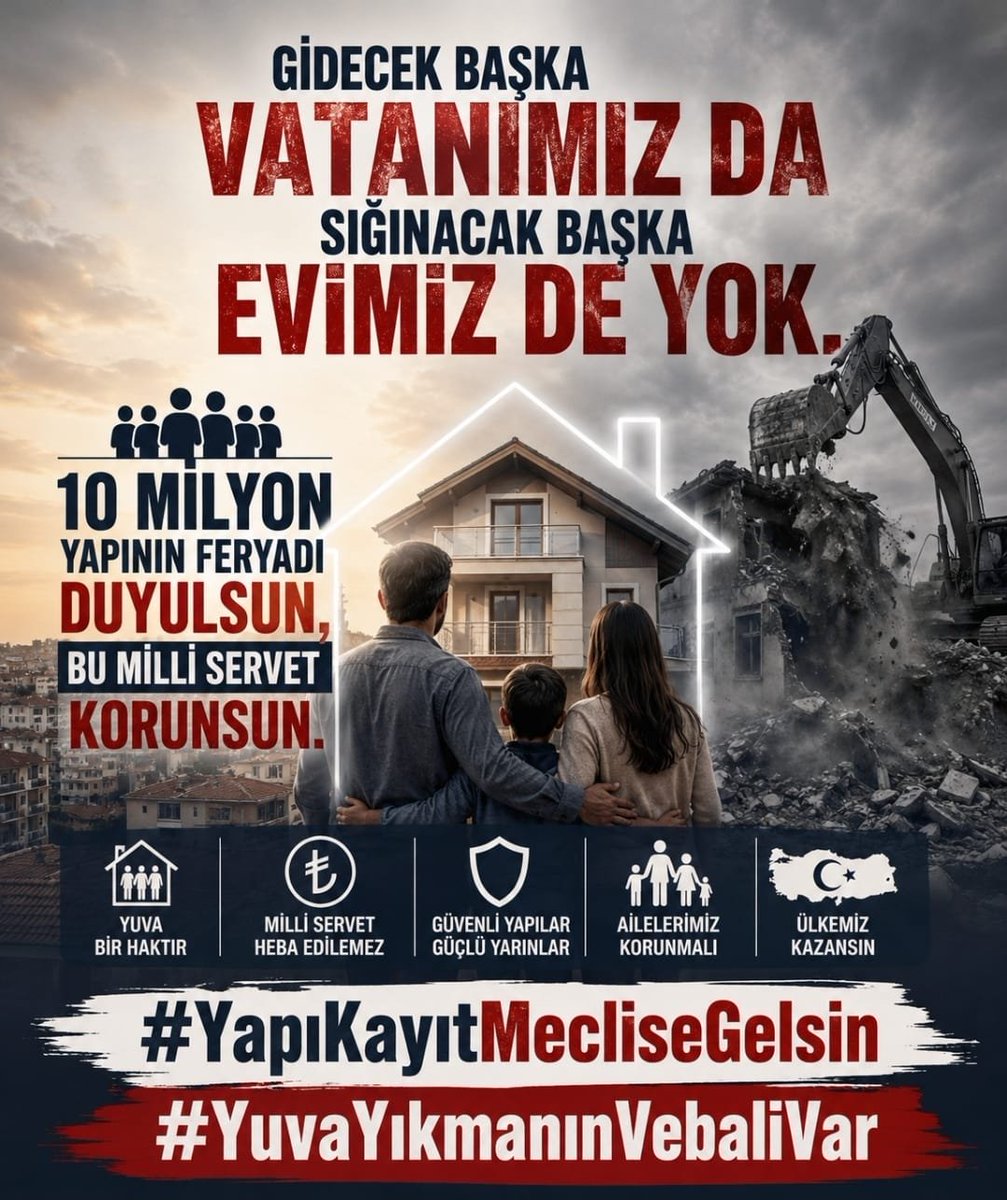 Fiko8c's tweet photo. @iytdernegi Yasal düzenleme bekliyoruz milyonlarca yapı kayıt mağduru .
#YapıKayıtMeclise 
#YıkımlarDursun https://t.co/gwy96pGdfw