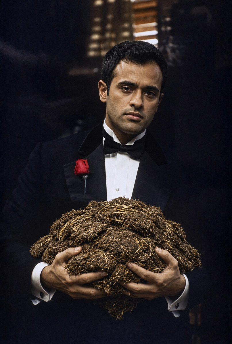 Januki_on_X's tweet photo. Vivek as The PoopFather https://t.co/sJFELo4yuH