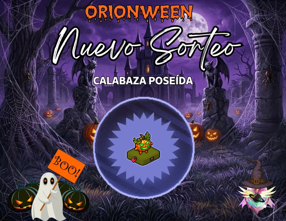 AgenciaOrionHB's tweet photo. 🎃🧙🏻‍♀️¡Nuevo Sorteo!🧙🏻‍♀️🎃

Gánate un rare Calabaza poseída, sólo sigue los pasos a continuación para participar: 

❤️Like a esta publicación 
🔁 Compártela 
✅ Síguenos @AgenciaOrionHB
👥 Menciona a 2 amigos 

📅 Finaliza el 31/10 

¡Suerte a todos! 🎃♥️ https://t.co/l62itBYu1H
