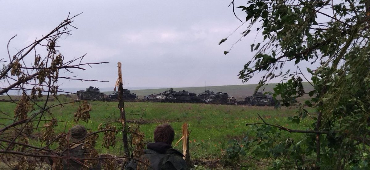 Holstered's tweet photo. Recently found side view photos of the infamous 2023 Western tank graveyard. https://t.co/aLemYY8m82