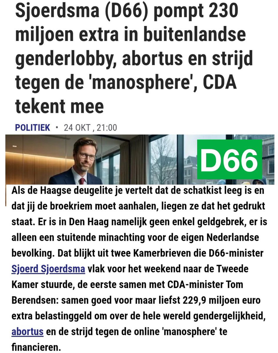 TonyHellings's tweet photo. Deze is erg! Letschert #D66 zegt tegen studenten dat de verhoogde rente op studiefinancieringen toch niet teruggedraaid kan worden, want te duur. Maar #Sjoerdsma van D66 geeft 230 miljoen uit aan Gendershizzle. Dat kan zomaar wel. Het eigen, normale volk kan de rambam krijgen! https://t.co/QykP3FqnXb