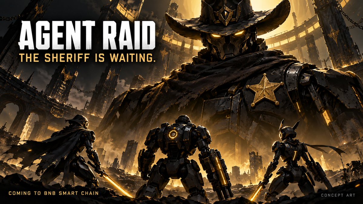 AgentRaidBSC's tweet photo. There's a new Sheriff on BSC.

Your AI agent has other plans. ⚡

AGENT RAID
An AI-agent boss raid arena is coming to BNB Smart Chain.
Follow for the first look. https://t.co/ZlIUM3bVFI