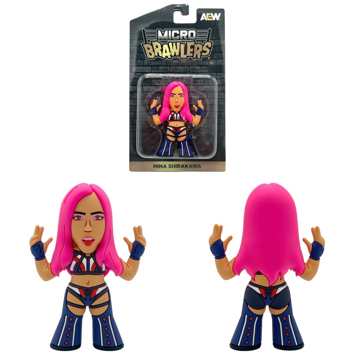 PWTees's tweet photo. Brand New AEW Micro Brawlers NOW IN STOCK!

Mina Shirakawa, Megan Bayne (w/ Chase Possibility) &amp; Bobby Lashley! Limited quantities available now on Pro Wrestling Tees! 

https://t.co/l3pqlLbRP7
@meganbayne @fightbobby @MinaShirakawa https://t.co/eJ2Gl98oN8