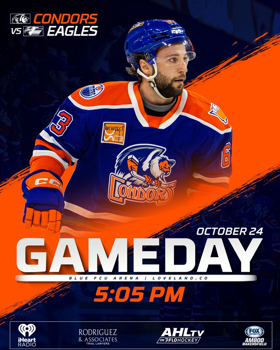Condors's tweet photo. GAME DAY! Northern Colorado is the spot to be tonight. #Condorstown 

📰PREVIEW >> https://t.co/e69DcvM9If

📺 AHLTV on @FloHockey >> https://t.co/j3eUhHBdXt https://t.co/IVDmdooqo3