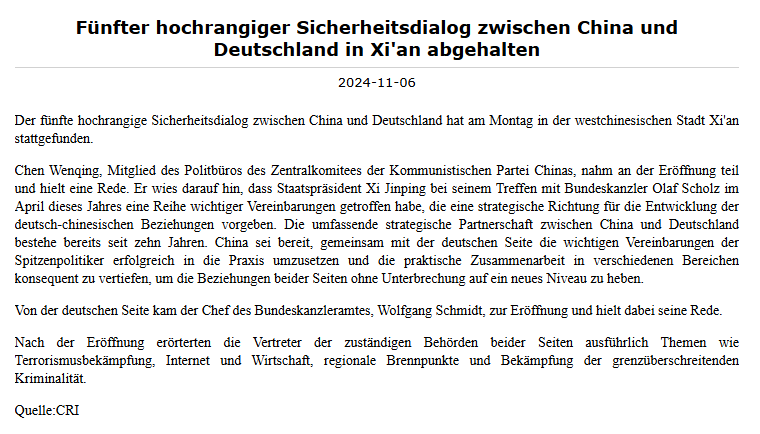 RKiesewetter's tweet photo. Der Austausch von Hanning mit China sollte eigentlich nicht so sehr verwundern. 2024 fand der 5. Hochrangige Sicherheitsdialog zwischen DEU und CHN statt und deutsche Spitzenvertreter des Bundeskanzleramts und der Sicherheitsbehörden reisten nach China, um über Terrorismusbekämpfung, Internet und Wirtschaft, regionale Brennpunkte und Bekämpfung der grenzüberschreitenden Kriminalität zu sprechen. Mit China! Einer kommunistischen Diktatur, die maßgeblich Russland beim Vernichtungskrieg unterstützt und Deutschland "hybrid" angreift – und das auch 2024 schon tat.
