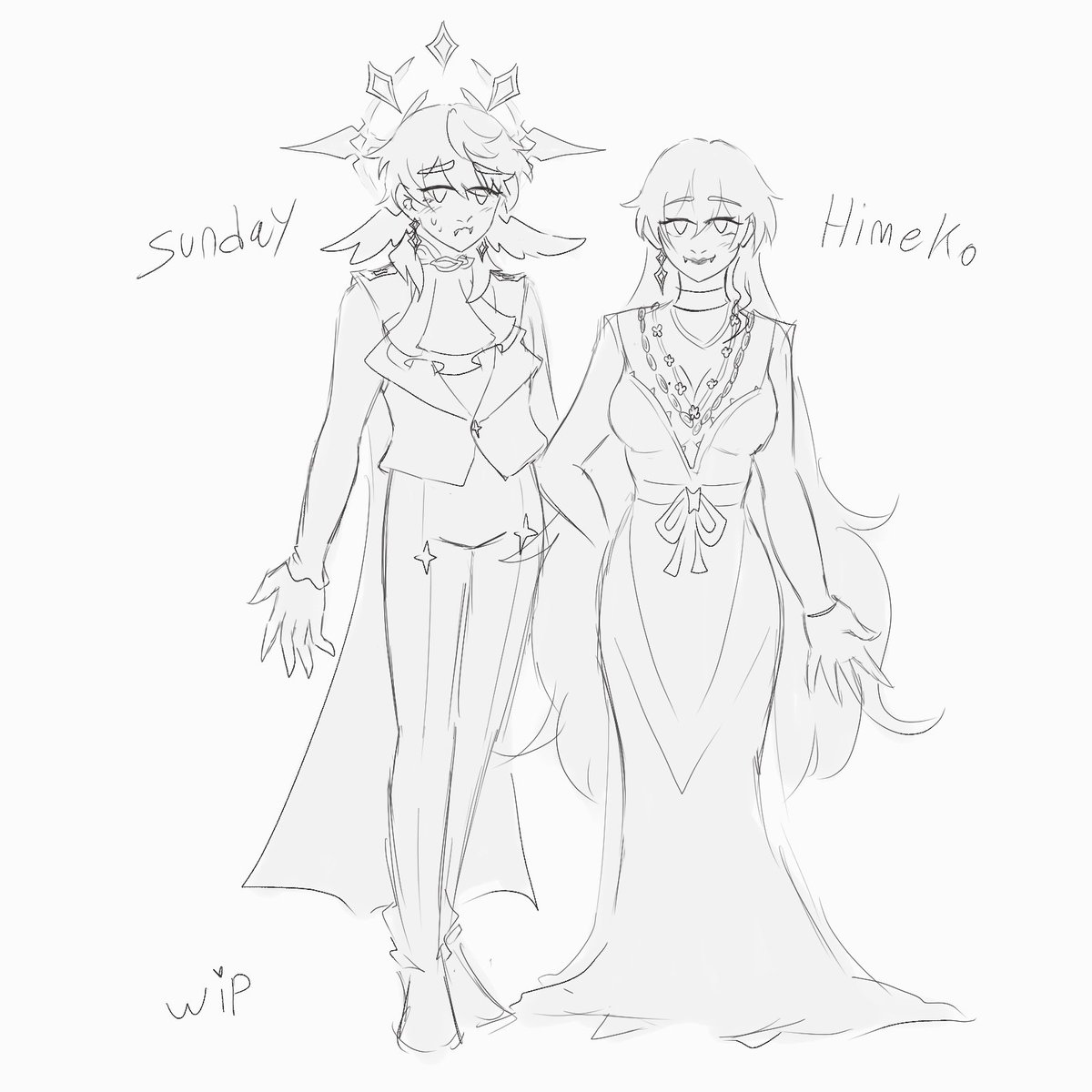 LizSbbp's tweet photo. Been so busy...but here is my vampire idea for himeko and sunday! 🦇🦇 https://t.co/3q9g4ukvGf