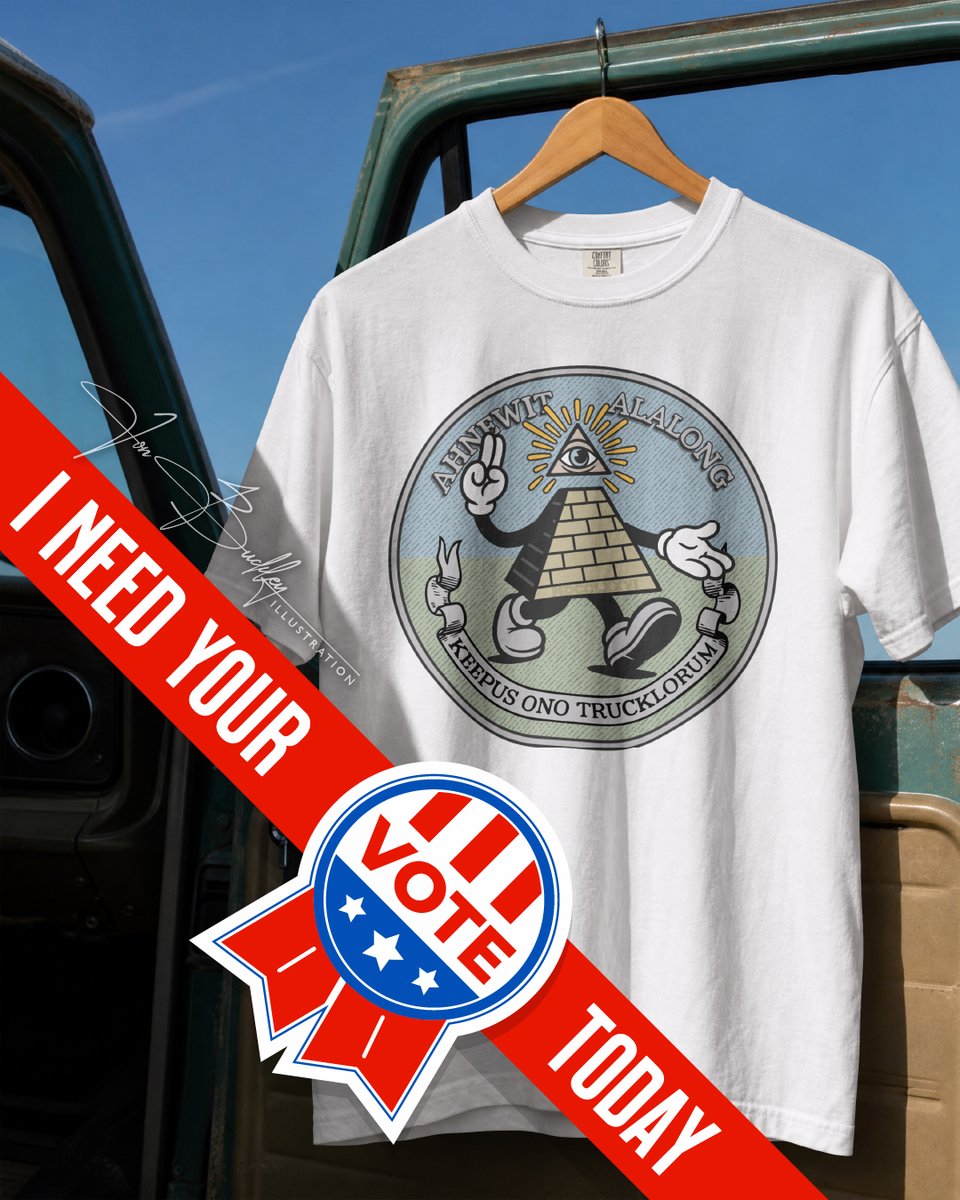 jonbuckleyart's tweet photo. The ballot is open! 🗳️
Help The Thankfully Deceased make some noise in the Threadless Secret Societies challenge.
One click. One vote. Much appreciated!
👉 https://t.co/fv5a94WhtV
#Threadless #SecretSocieties #DesignChallenge #VoteforMyArt #Illustration #GraphicDesign https://t.co/SAHU7TKWXT