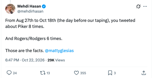 magi_jay's tweet photo. This tweet-counting stuff is absurd on many levels but a major one is that it completely ignores we're all talking to our own bubbles. No Democrat is logging into twitter thinking, "You know what I'm gonna do today? Reach some independents." https://t.co/HqGfyCH3rS