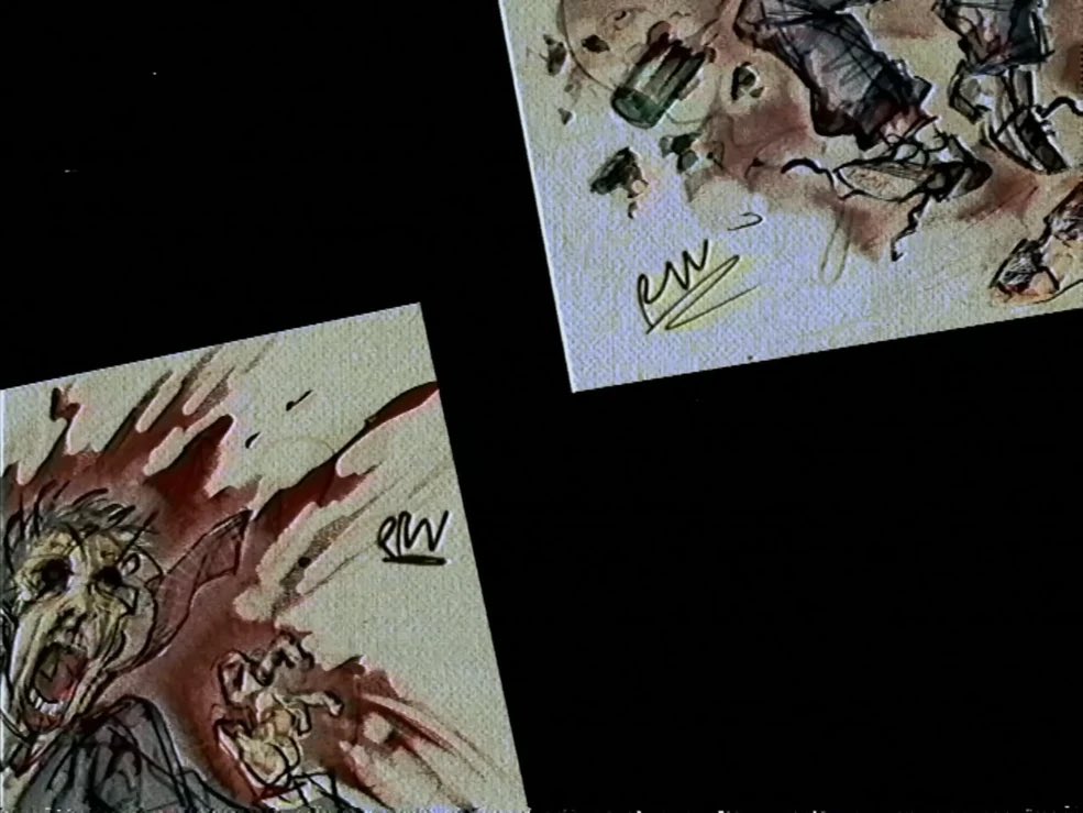 ThePrototyzp's tweet photo. @yuriyaoipilled And to expand upon this theory if you look at all the photos drawn by Rosemary take a look at how she portrays Felix’s canvas and remember what Bon said “torn apart, burnt to the last fiber, rotting.” All of that perfectly described in her own work https://t.co/FhYkXjWf3W