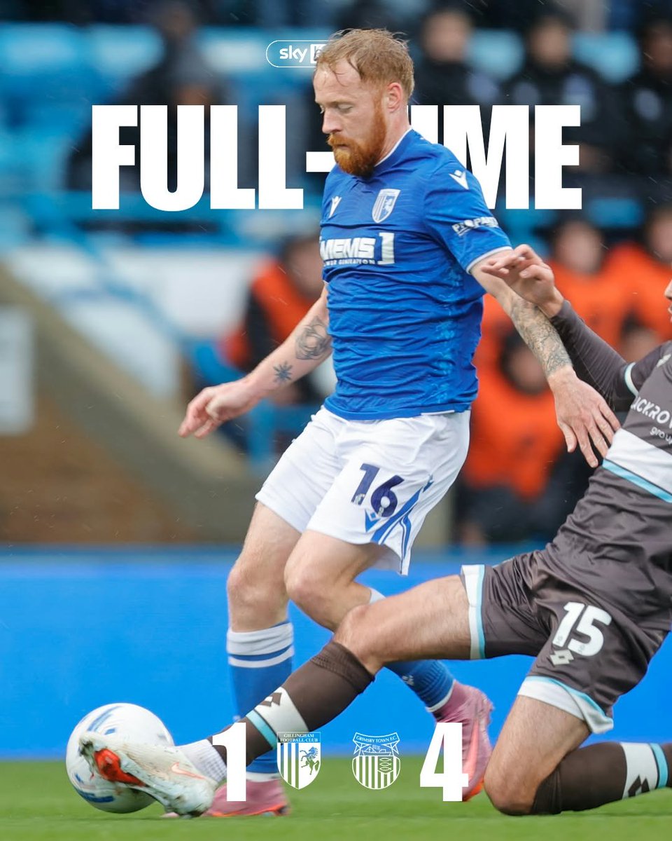TheGillsFC's tweet photo. FT: Gillingham 1-4 Grimsby

#Gills https://t.co/lB9su7snY0