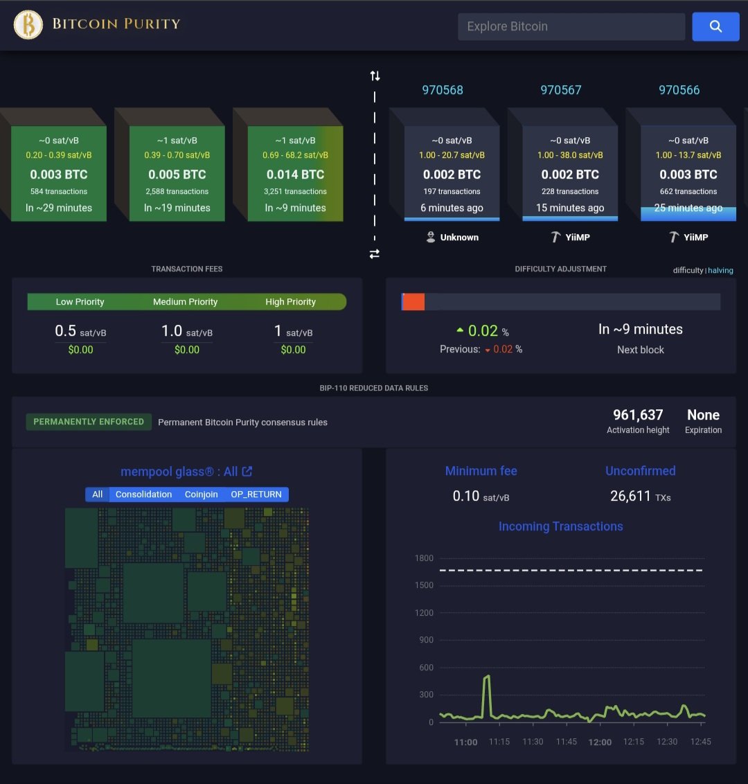 Bitcoin_Purity's tweet photo. mempool - Bitcoin Explorer https://t.co/hGkYtlUKRD https://t.co/m5QqMxd9sX