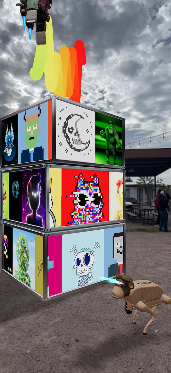 VonMaketh's tweet photo. Very cool AR showing of @AdamWeitsman collection.

And some amazing breakfast burritos by @tonyherrera and @aventurine_eth.

What else can an art enjoooyer ask for. https://t.co/UJqyUznRTZ