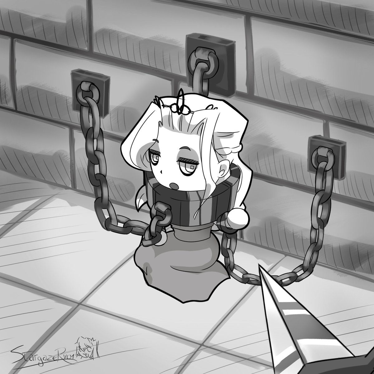 StargazeRv01's tweet photo. Day 11: Cartoon 

Give her the knife. 

#SlaythePrincess #slaytober2026 https://t.co/8Re7OrekYa