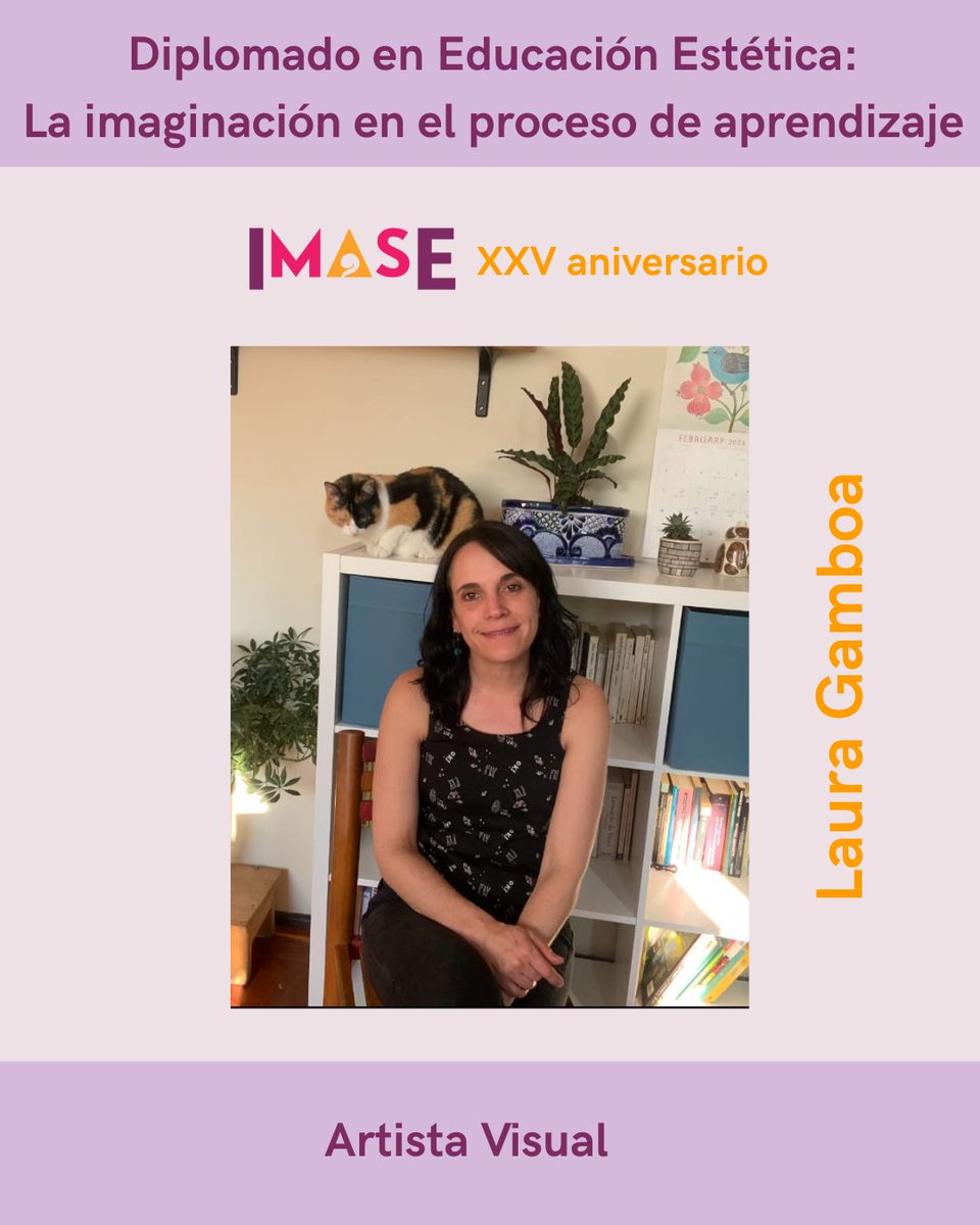 imasemx's tweet photo. ¡Conoce a Laura! Artista visual que se integra al equipo de artistas maestros que impartirán en la Edición 25 Aniversario de nuestro Diplomado en Educación Estética.

Informes: diplomadoimase@imase.org.mx    

#imasemx #educaciónestéticaimase #diplomadoimase #arteyeducación https://t.co/VvD8FQIsVe