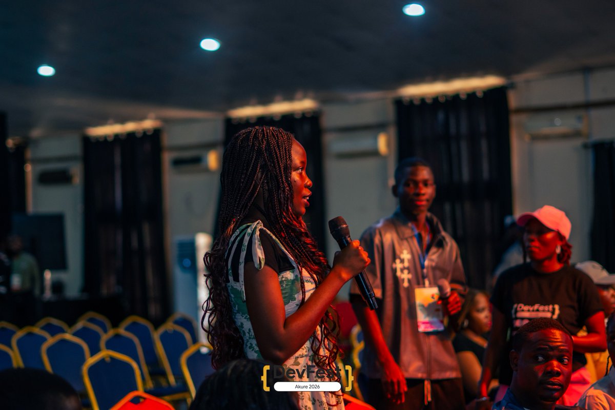 gdg_akure's tweet photo. Moments that made DevFest Akure 2026! ✨
Smiles, learning, and connections. This is what community looks like!
#GDGAkure #DevFestAkure2026 #DevFestAkure https://t.co/s0J1w99imJ