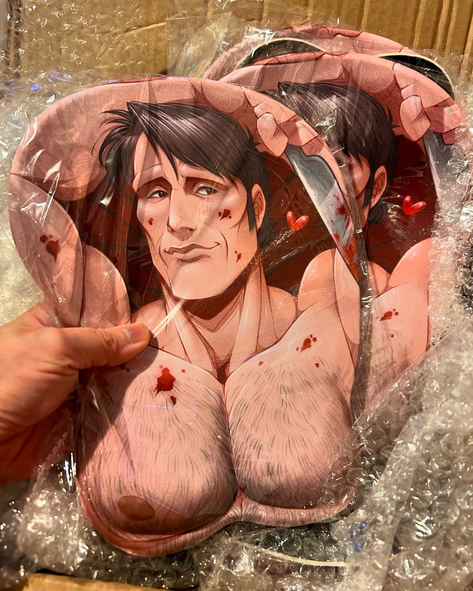 beanyzilla's tweet photo. All GAZONGA preorders have been shipped and my remaining stock is up in my shops! If you missed out on some GLORIOUS HANNIBOOBS the first time around now’s your chance to snag a pair! ❤️ (shop links in thread) https://t.co/UR0Y5kQWps