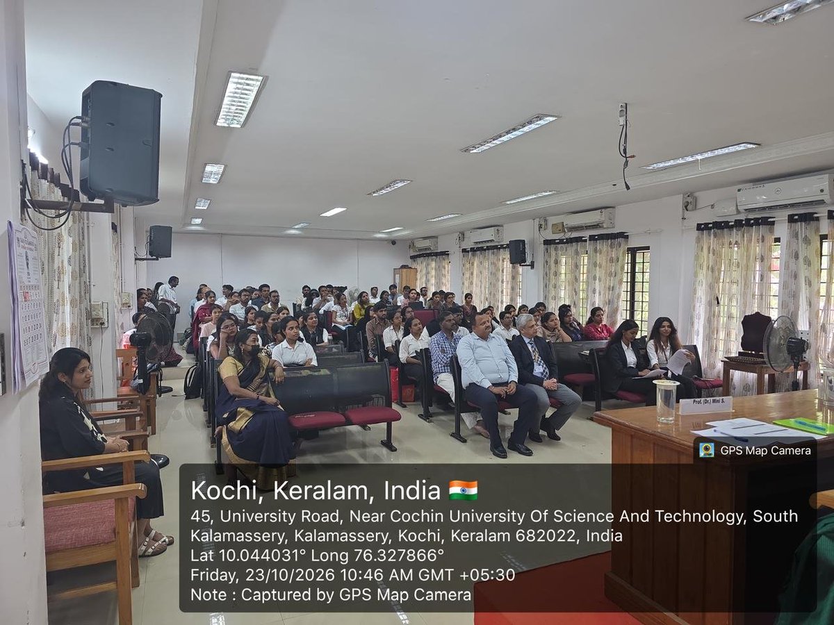 CCI_India's tweet photo. Smt. Ravneet Kaur, Chairperson, Competition Commission of India, delivered the Keynote Address at the workshop on Competition Law organized by the School of Legal Studies, Cochin University of Science and Technology (CUSAT), Kochi, Kerala, on 23.10.2026. https://t.co/t5QSKwZmzj