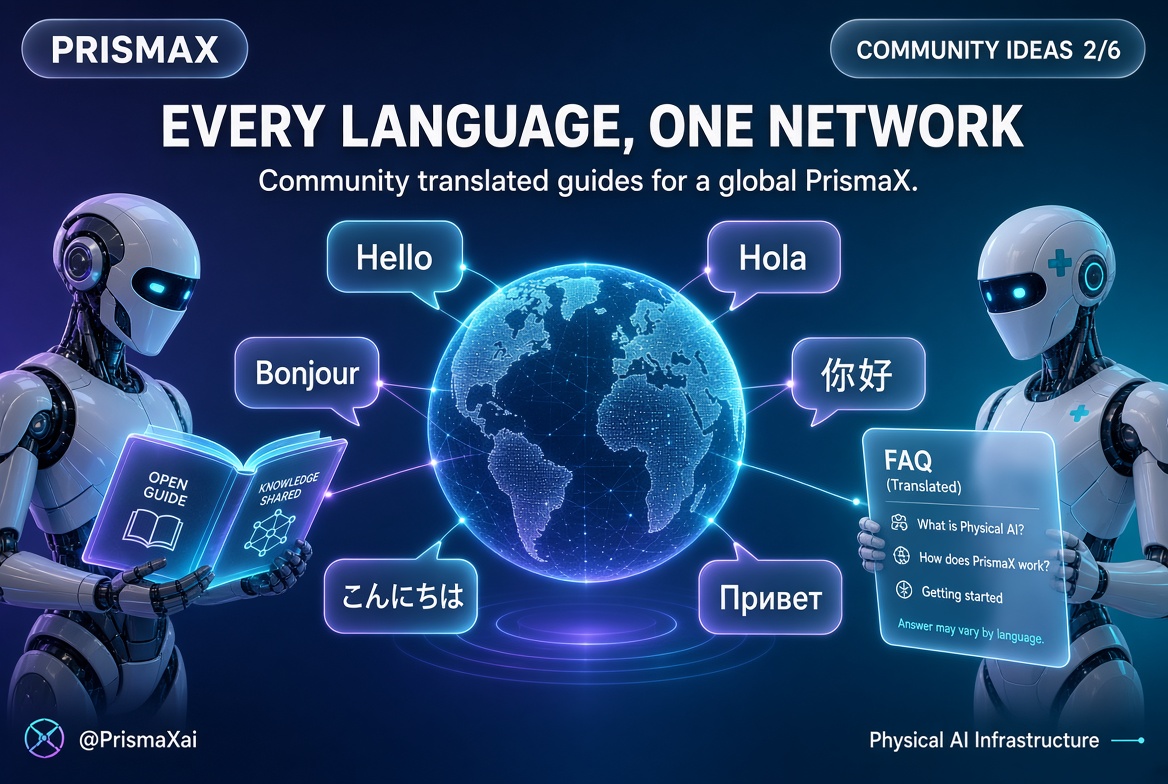 learning101997's tweet photo. Physical AI is global, but most learning material is only in English.

I think community translated versions of the Validation guide and Teleop FAQ could change that. Bangla, Hindi, Spanish, Turkish, Vietnamese, written by members who actually speak them. Regional channels already have the energy, they just need the content.

That is how @PrismaXai  reaches people who are still on the sidelines.

Which language should come first?