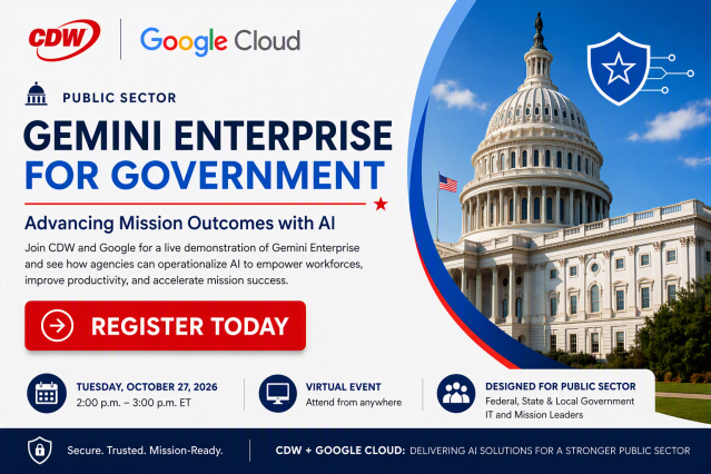 Mobility_Man's tweet photo. Government agencies are under increasing pressure to do more with less. Join @CDWCorp and Google on Oct. 27 for a Gemini Enterprise demo to see how AI boosts productivity, streamlines access and advances mission delivery. Register today: https://t.co/zMDw5fiYYq https://t.co/EJ8jNauxM8