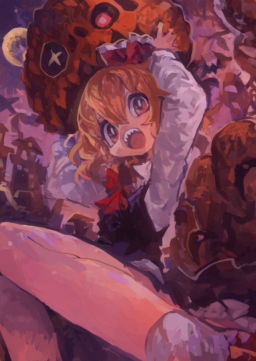 kamindani's tweet photo. ルーミアハロウィン https://t.co/myP83eN2TW