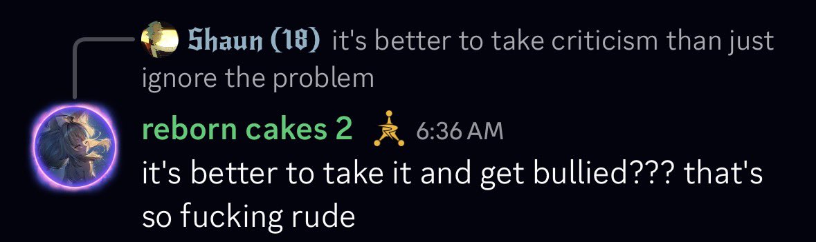 le0be0's tweet photo. i have so many screenshots from this dreadful server i cant believe anyof this https://t.co/mv1m9VVeuy