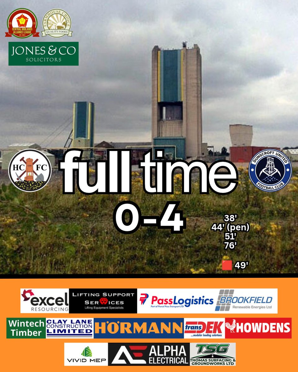 HCIFC's tweet photo. It wasn't to be for our Devs this afternoon as a very good Dunscroft side score four without reply, despite going down to 10 men shortly after the restart.

Thanks to those who were silly enough to stand out in the rain watching the game, and to those who watched from their cars! https://t.co/q3xmW1oYcJ