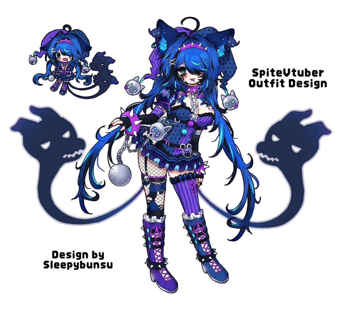 Sleepybunsu's tweet photo. I had the honor of making an outfit design for Spite 💎🖤

Congrats on your debut!! 💜 https://t.co/Vi9w3g6CRN
