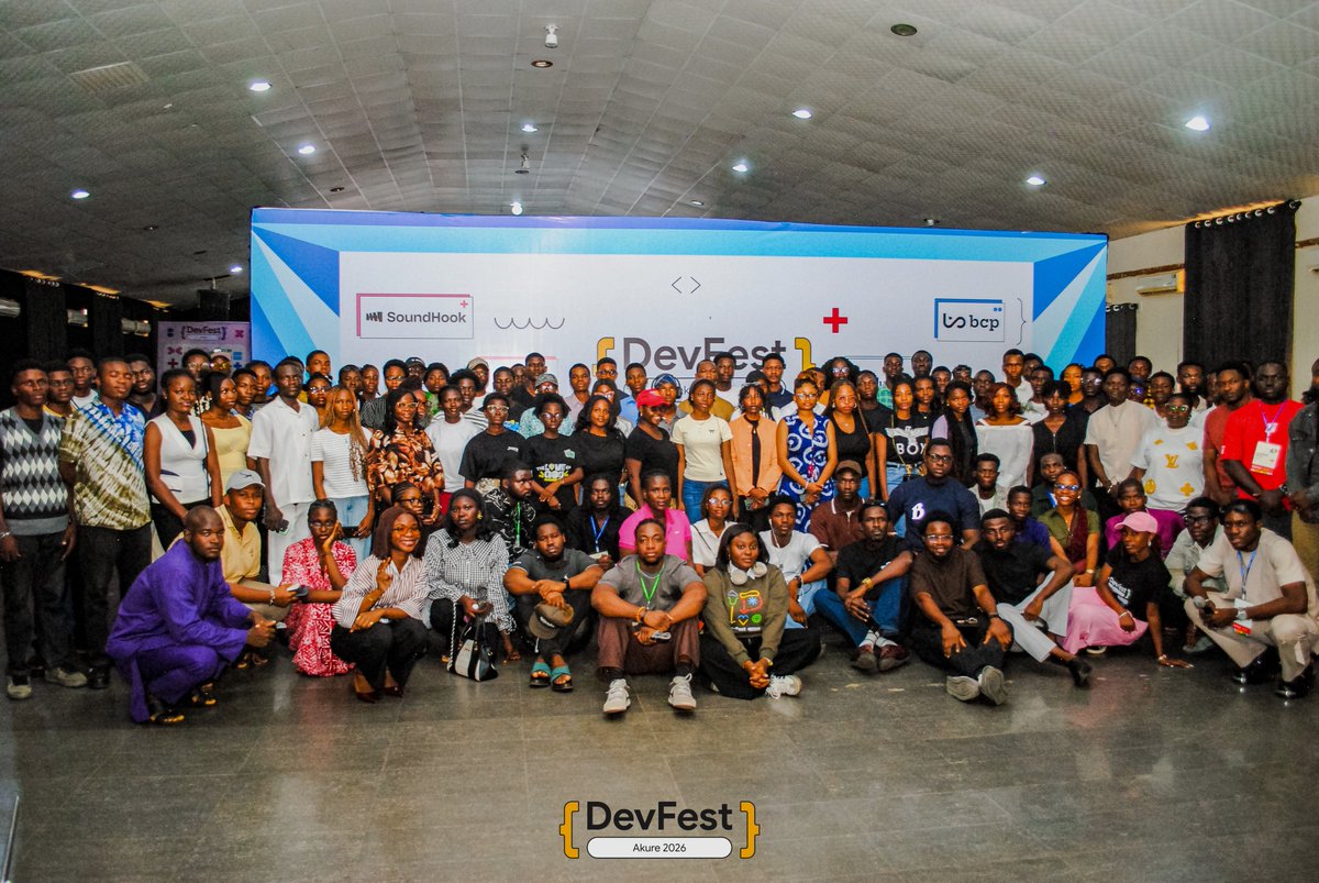 gdg_akure's tweet photo. And that's a wrap!
One big family! Thank you to everyone who made DevFest Akure 2026 unforgettable.
See you next year?
#GDGAkure #DevFestAkure2026 #DevfestAkure https://t.co/Ad2UIK32AR