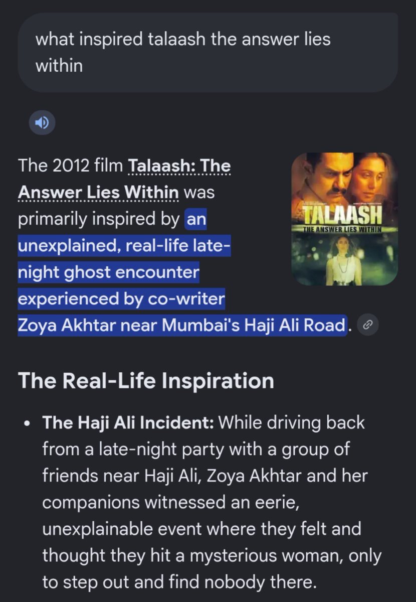yehsathmastani's tweet photo. I rewatched Talaash last night and it felt like a breath of fresh air. I've been goosebumpy from it all day.

Ghostess Kareena Kapoor went  "ek ladki gayab ho jaati hai aur sala kisi ko parvah nahi". I wept ☄️

Let's bring back goosebumpy movies. 

Ch. 2 of "I don't like anything they make anymore so I'm rewatching stuff I remember liking"

I hope I sleep well tonight.