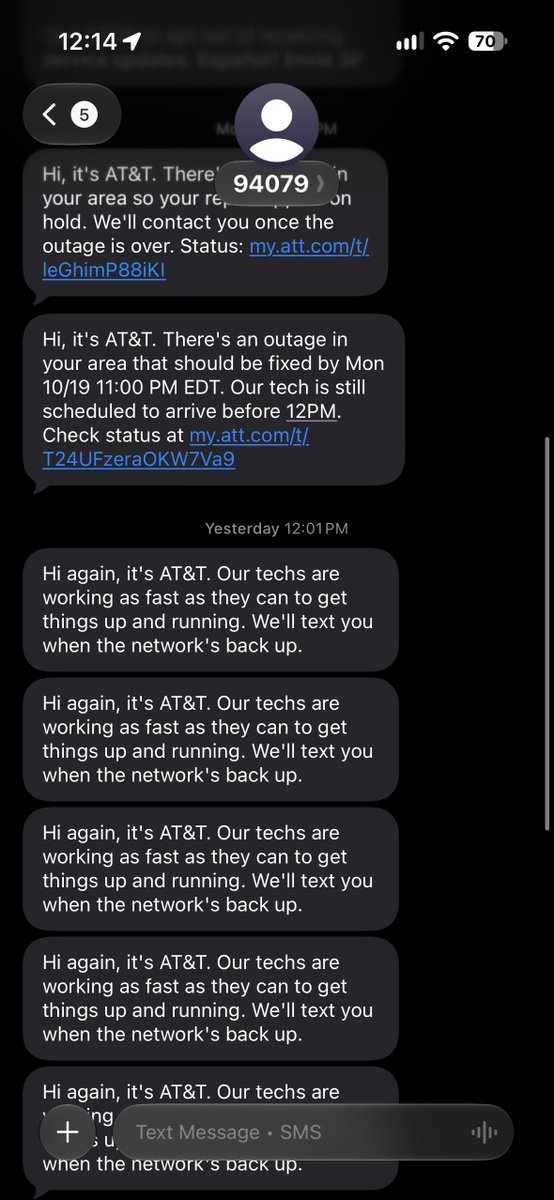 JeremyShinall's tweet photo. Hey @ATT - what is the deal in Orlando? I’ve had no service since Monday. Smart Home Manager only ever shows the same status. Yet, it also gives me messages every 2 hours that the outage is resolved. Oh, and you spam me via text. This is pathetic and I’m close to canceling. https://t.co/esjnAFTikT