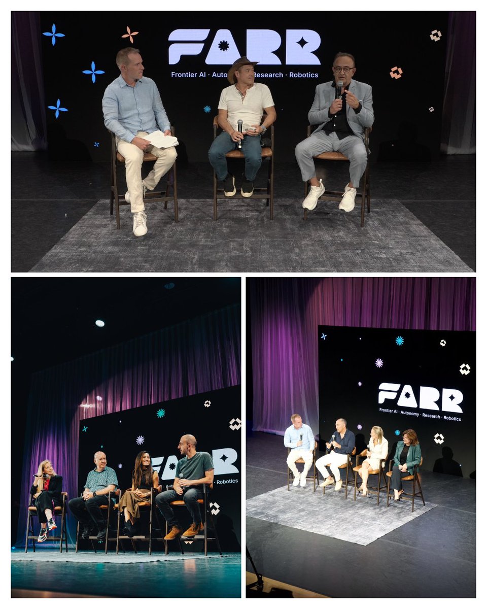 Farrventures's tweet photo. One day. Many perspectives. A future still unfolding.
A heartfelt thank you to every speaker, moderator, and guest who made FARR possible.
On October 5, FARR brought together voices across Frontier AI, Autonomy, Research, and Robotics, exploring questions that reach far beyond any single discipline.
To our speakers and moderators: thank you, truly. Thank you for your time, your candor, and your willingness to bring open questions instead of easy answers. You gave the room its spark, and so many of the conversations you started are still going.

With deep gratitude to:
Speakers
@ramin_m_h  · Lindsey Irvine · @chloe_ma  · @BartonBetsy5  · @RisaWechsler  · @eshear  · @steipete  · @sam_debrouwer  · Killian Murphy · @AzadehYazdan · @aparnacd · Mikayel Khachatryan · @RajeevRonanki · @touraj · @ChrisCassotis · Justine Kasznica · @KiteVC · @mmoazami · @loublanks 
Moderators
 @JoshConstine · @bilawalsidhu · @marilynika · @thebenbergman 
A special thank you to @ivanlinn_  for the music and @austinnasso for the laughs.
And to everyone in the FARR community who joined us in the room: thank you for the ideas, the unexpected connections, and the conversations worth continuing.
The summit may be over. The questions aren't.

With gratitude,
The FARR Team

FARR is the force behind consequential people and ideas.
https://t.co/n21qRbdNcM
#FARRSummit #FrontierAI #Robotics #AIResearch #SFTechWeek