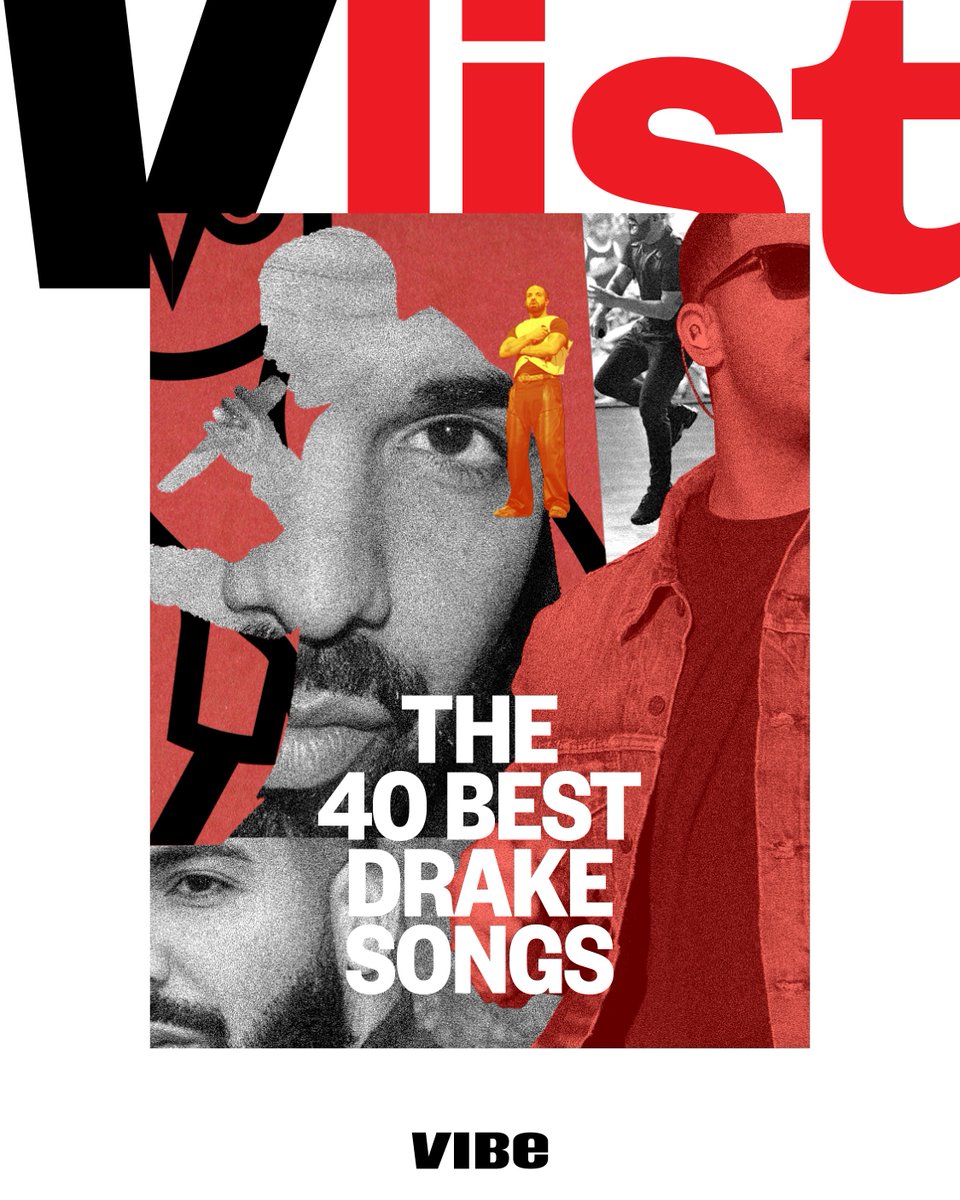 VibeMagazine's tweet photo. Drake’s 40 Best Songs, Ranked ✅

We've got hits, cult classics, fan-favorite deep cuts, and everything in between.

LIST: https://t.co/wsx6IzQlhh https://t.co/2Vn3ADcDTp