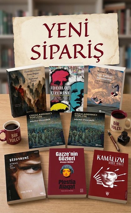 ktp_ayrc_klm's tweet photo. Beklenenler...
💫Charles Horton Cooley / İnsan Doğası ve Toplumsal Düzen

❄️İdeoloji Üzerine

💫Marina Garcés / Yeni Radikal Aydınlanma 

❄️Michel Foucault / Cezalandırıcı Toplum

💫Orna Ophir / Şizofreni 

❄️Plestia Alaqat / Gazze'nin Gözleri Direnişin Günlüğü

💫Şeref Aykut / Kamalizm