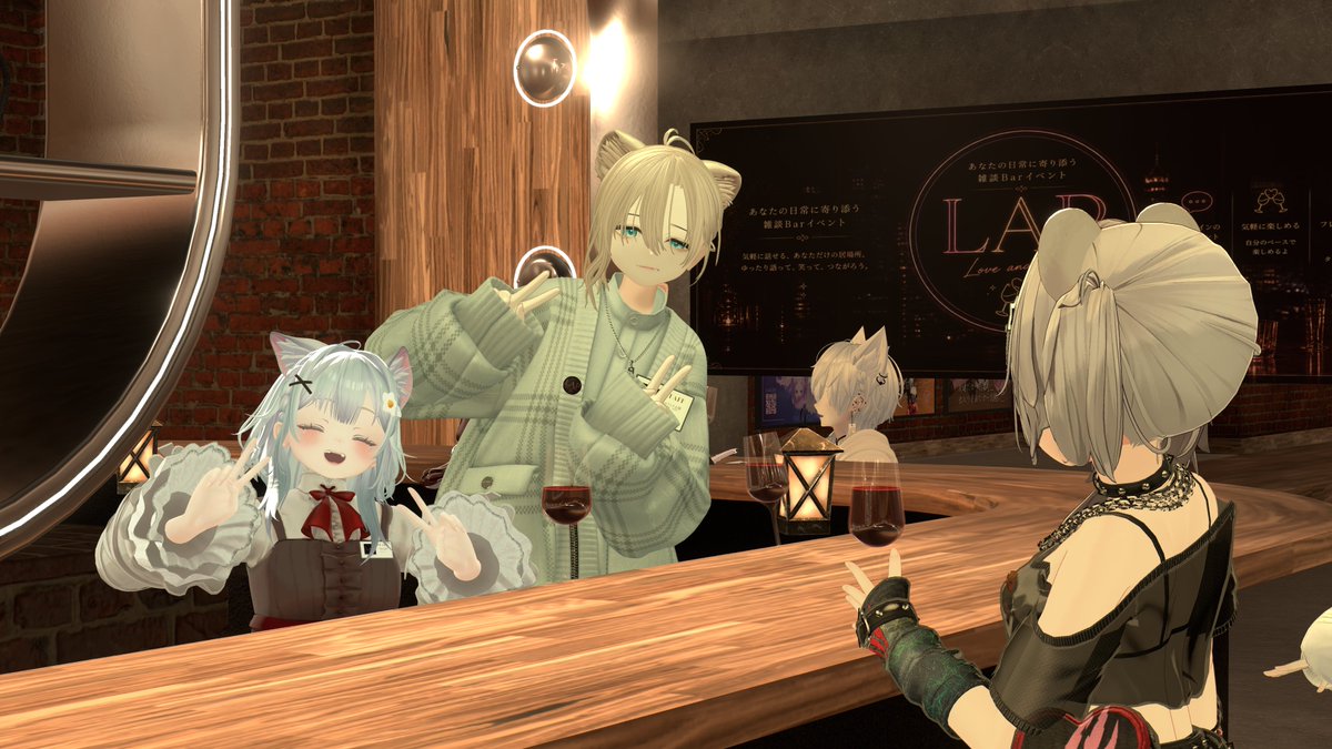 BAR_LAP's tweet photo. 第28回LAP営業にお越しいただきありがとうございました！！

皆様のおかげで温かく楽しい時間を過ごすことができ、素敵な思い出がたくさんできました！！

イベント中の様子を一部ご紹介！！

#VRChat #VRC_LAP #VRCイベント https://t.co/IhvrQDV4w5