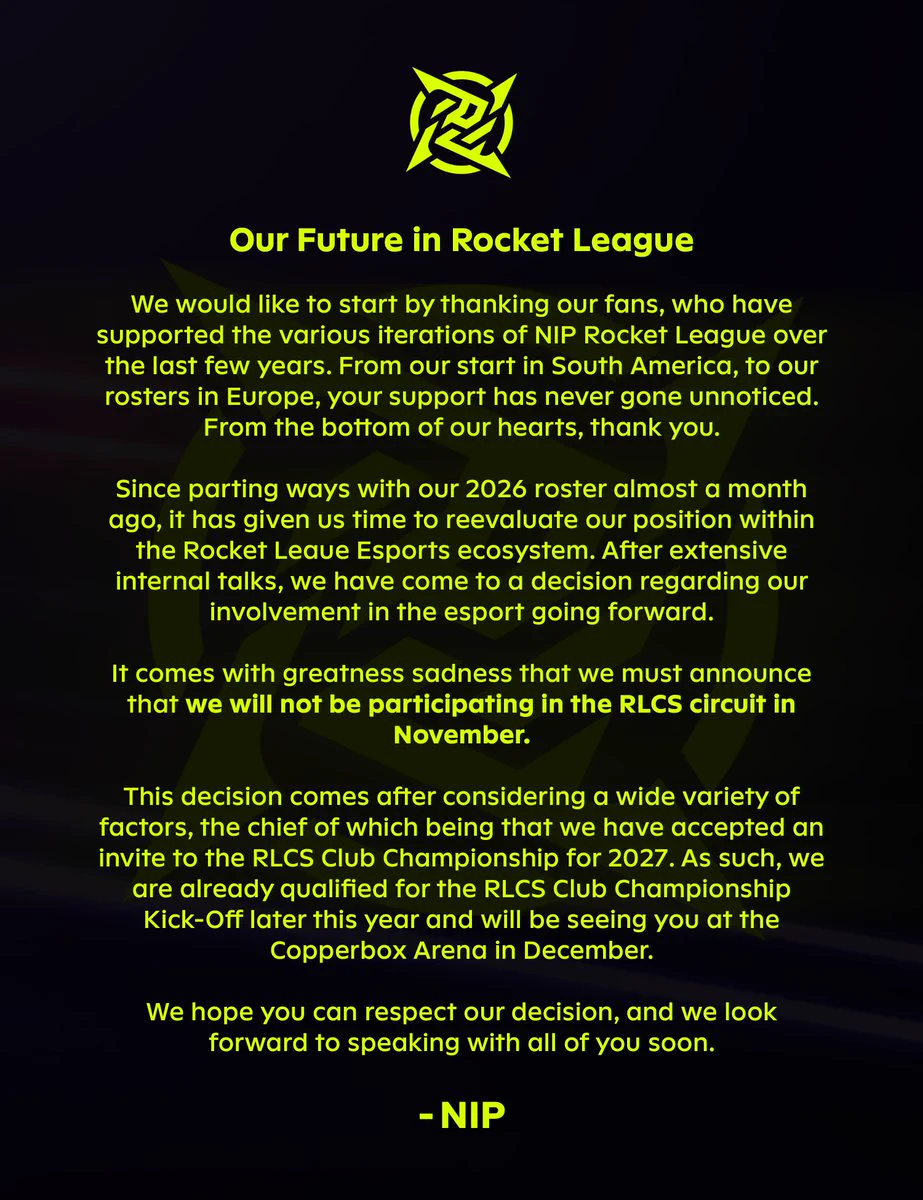 Rocket League Esports on X: 
