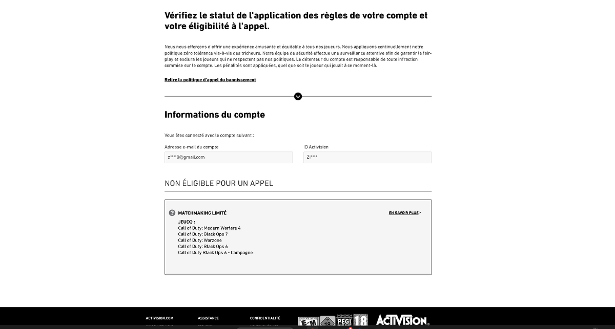 ZiiToXRmZ's tweet photo. Bonjour, je ne comprends pas je suis legit et je suis shadow?
besoin d'aide @ATVIAssist @CallofDuty @CallofDutyFR @Activision @CallofDutyCM, première fois que je rencontre ça depuis des années de jeu.
ZIIRM_Z#4994358 https://t.co/w9zKKuIV4r