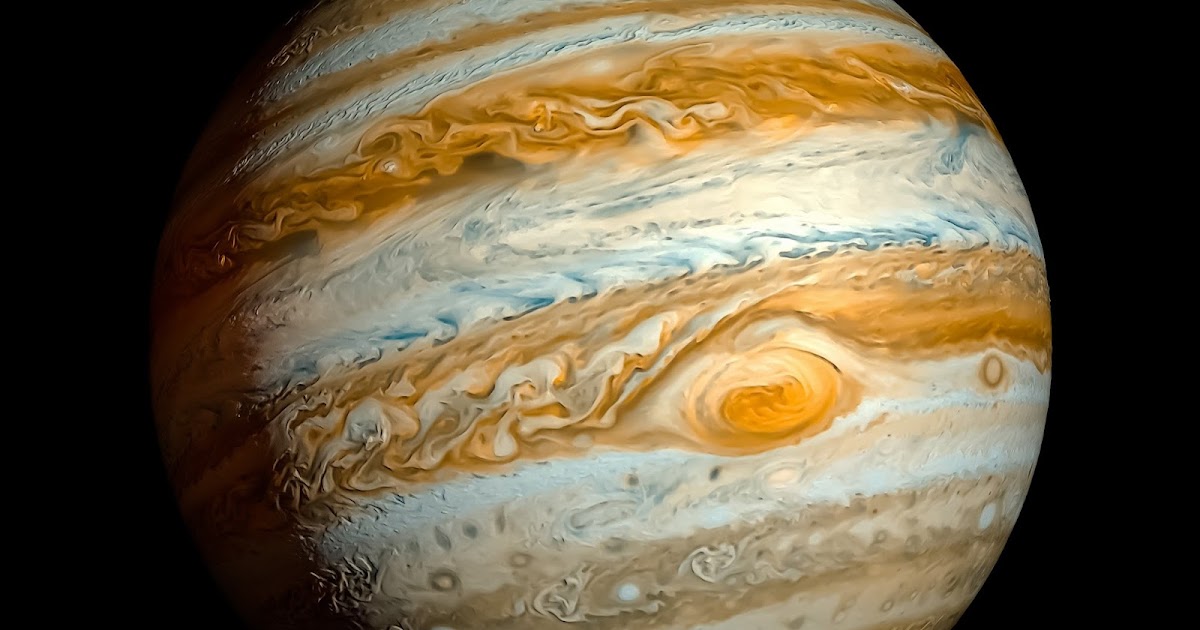 sarahsalviander's tweet photo. Our intuition tells us that a giant planet like Jupiter - standing at 11 times the diameter of Earth and more than 300 times its mass - should spin far more slowly than Earth. But the opposite is true: a Jupiter day is only 9.9 Earth hours.

That rapid spin is a remnant of Jupiter’s formation long ago.

When a newly-forming planet gathers up gaseous material, it gravitationally contracts as it slowly spins in some net direction. As this material falls inward, its spin rate increases due to conservation of angular momentum, much like a twirling figure skater spins faster as she pulls her arms inward. The giant planets, like Jupiter and Saturn, retained a lot more of this angular momentum than the terrestrial planets, like Earth and Mars, which were more influenced by heavy impacts.

Jupiter is not a solid sphere, like the terrestrial planets, but is essentially a giant ball of gas, like the much larger Sun. So, Jupiter rotates differentially, just like the Sun, spinning fastest near its equator and slower near its poles. Measurements of Jupiter’s magnetic field tell us its interior - where layers of metallic hydrogen may surround a slushy rock/ice core - rotates more rigidly and a little more slowly than its surface.

Majestic Jupiter is one of my favorite planets. The ancient Romans were equally impressed with it. They saw this bright wandering object in the sky and named it after their chief god - the “sky father.” But this chief of the planets was made by the true Father of the sky, who is infinitely greater than any god or object in the universe. As David wrote in Psalm 19, “The heavens declare the glory of God, and the skies proclaim the work of his hands.”