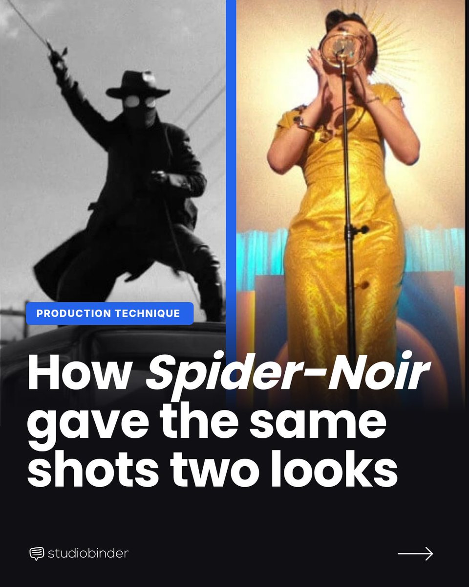 studiobinder's tweet photo. Spider-Noir gave the same footage two distinct looks. Here’s how prep helped both work.

Plan your film’s visual direction: https://t.co/f9h50IMgyo

#Cinematography #Filmmaking https://t.co/6ckPmxayXV