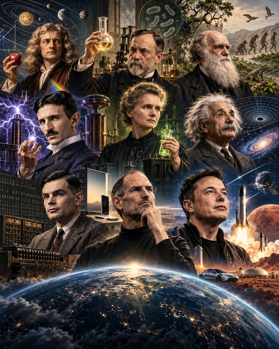 brivael's tweet photo. If we want the world to get better, we'll have to accept one thing: some people really are exceptional, and they really do create value.

I've explained how the system works. Now I'm going to tell you why Elon Musk is under attack.

It isn't because of his tweets or his positions. It runs deeper than that. Elon Musk is under attack because he exists.

In a world built on egalitarianism, the exceptional individual is an anomaly. Worse, he's a threat. Left free, he creates gaps: he produces more value, he moves faster, he climbs higher. Every gap he creates proves that the egalitarian project rests on a lie, the lie that we're all interchangeable.

Kurt Vonnegut saw it back in 1961 in a chilling short story, Harrison Bergeron. In an America made perfectly equal, the strong are weighed down, the beautiful are masked, and the most intelligent have their thoughts scrambled by piercing noises so that nobody rises above anybody. That isn't some distant dystopia. It's the ultimate logic of this system. If equality of outcome is the goal, then excellence is the enemy.

Here's a truth almost nobody dares to say: humanity moves forward through geniuses.

Look across the centuries. Aristotle founds logic. Gutenberg prints and sets knowledge free. Copernicus and Galileo move the Earth. Descartes and Pascal give reason its method. Newton writes the laws of the universe. Pasteur defeats microbes. Darwin explains life. Turing invents computing. Every time, one mind, a single one, tips history over.

In 1905, special relativity was in the air, and others were getting close. But general relativity, without Einstein, we might still be waiting for. And the digital revolution as we lived it, from the personal computer to a phone in every pocket, wouldn't look the way it does without Steve Jobs.

We almost always admire these geniuses once they're dead. Galileo had to recant on his knees. Semmelweis, who understood that washing hands was enough to save mothers, died in an asylum, mocked by his peers. Turing, who helped win the war, was convicted and then chemically castrated. Van Gogh sold almost nothing in his lifetime.

And then there's Nikola Tesla. The man who invented the electric world we still live in: the alternating current that powers our homes, the induction motor, the foundations of wireless transmission. He dreamed of sending energy freely across the planet. When J.P. Morgan stopped funding him, his Wardenclyffe tower was abandoned, then demolished. He ended his life alone, buried in debt, in a New York hotel room, feeding pigeons. He was found dead in January 1943, at 86. The man who electrified the world died with almost nothing.

The irony of history: his name is now written on millions of cars, the cars of the company Elon Musk took to the top. As if history wanted to pay its debt.

The system has always hated those who surpassed it, and it only celebrates them once they can no longer bother it.

It's hard to accept, but it's reality. It doesn't mean geniuses have more rights than anyone else. Before the law, before justice, and in their dignity, all people are equal, and they must stay that way. It means that some individuals, through their talent, their courage, and their risk-taking, create a thousand times, a million times, a billion times more value than ordinary people. And they don't keep that value for themselves. All of humanity benefits from it.

Elon Musk is one of those men.

He revived space exploration when governments had turned away from it. He forced the entire auto industry into a new century. With Starlink, he brought the internet to the most isolated corners of the planet. Every time, he was told it was impossible. Every time, he risked everything, and every time, he won.

He is the first person in history to cross a trillion dollars. People want him to apologize for it. I say the opposite: he deserves it, and he deserves much more. The value he's creating for humanity, with reusable rockets, the electrification of the world, and the road to Mars, is beyond any comparison with what he owns.

His fortune wasn't taken from anyone. It was created where there was nothing.

That's exactly what the system can't forgive him for.

In their worldview, nobody should be above anybody. Success is suspect, wealth is theft, excellence is an injustice to be corrected. Elon Musk is living, dazzling, unbearable proof that their model is wrong: a free man with talent and courage can create more value than all their administrations combined. As long as he exists, their story doesn't hold. So he has to be destroyed. The lawsuits, the investigations, the press campaigns, and the regulatory threats all come from there.

But here's what makes me deeply optimistic.

The system is cracking. It bet that people would end up preferring equality in mediocrity to freedom in excellence, and it lost. People saw the rockets come back and land. They saw what a single man could accomplish when nobody stopped him from acting. And they understood they had been lied to.

What's coming is a new world, built on real meritocracy. Not a world where the same people inherit the same seats, but a world where everyone gets to play. The child of a factory worker, a farmer, or an immigrant can get in the game, and if he's good, he rises fast. Very fast. As high as his talent takes him.

The equality worth defending is equality of opportunity, not equality of outcome. The first sets geniuses free. The second smothers them.

We think it's normal for a soccer player to earn a fortune because he's exceptional with a ball. We think it's suspicious for an engineer to get rich by bringing rockets back from space. The world will be better the day kids have Elon Musk posters on their bedroom walls, the way they have posters of Messi and Ronaldo.

Humanity never moved forward thanks to people who wanted nobody to stand out. It moved forward thanks to those who dared to outrun everyone.

Elon Musk is one of them. And this time, history won't wait until he's dead to recognize it.
