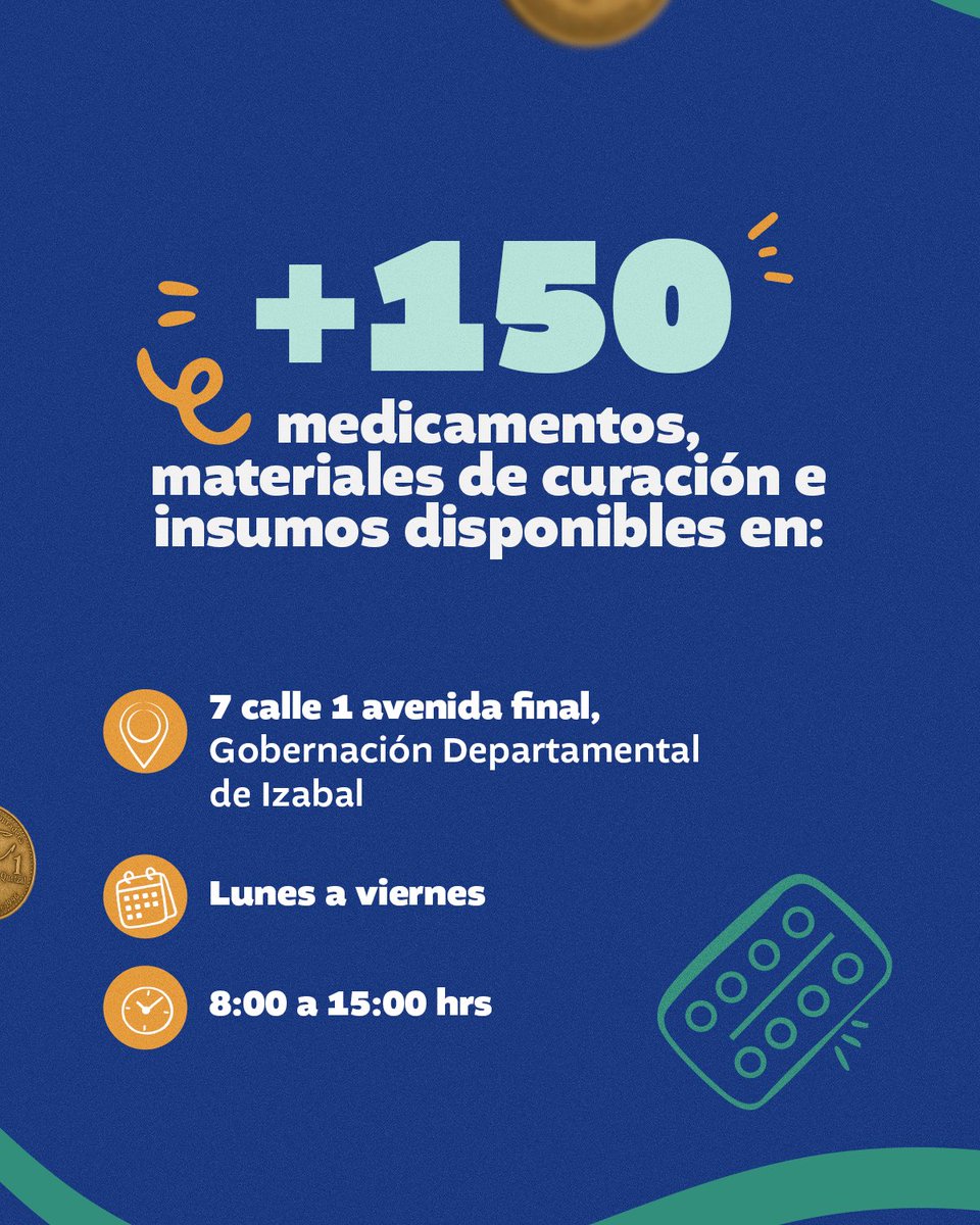 GuatemalaGob's tweet photo. ¡Medicamentos de calidad que cuidan tu bolsillo! 💊

Las #FarmaciasPROAM llegan a Puerto Barrios, Izabal, para acercar medicamentos de calidad a precios accesibles a más familias guatemaltecas, cumpliendo con cuidar la salud y la economía de los hogares. 🫱🏽‍🫲🏼 https://t.co/xJErlzGVlY