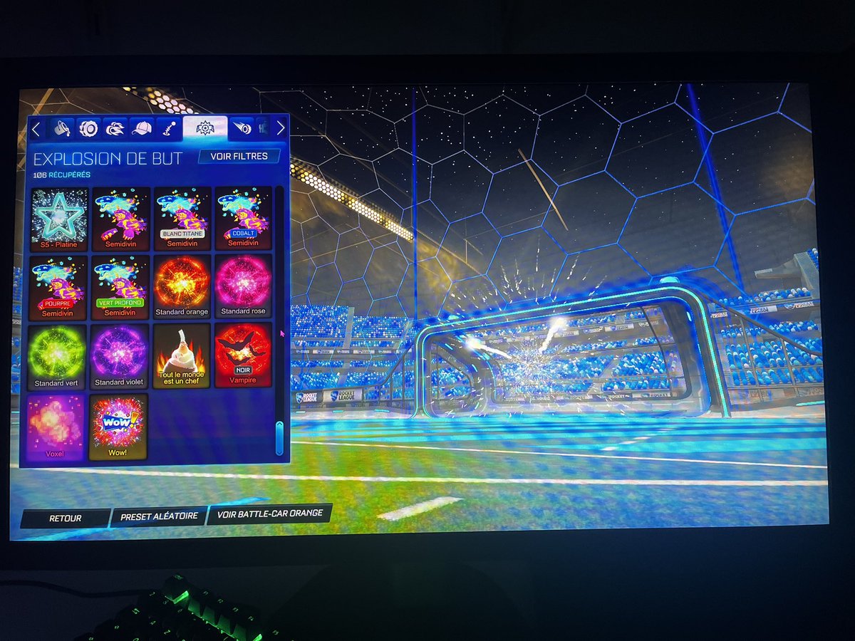 Fiv3Upptc's tweet photo. Je vends mon compte Steam Rocket League avec Sky Blue Affluenter Cosmological et quelques superbes explosions de but, avec un pic SSL. Prix en DM. https://t.co/HQiZ1ZAkcK