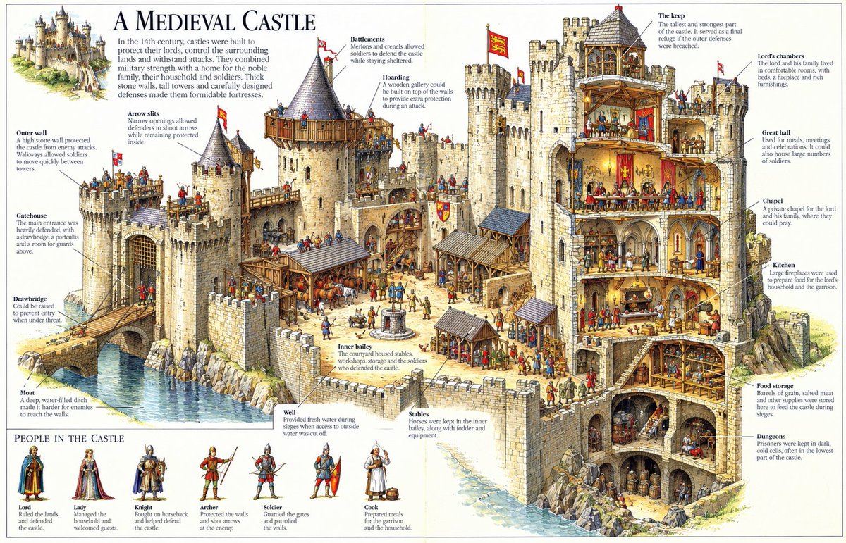 Frenchie_'s tweet photo. C'est absolument fascinant

Quand j'étais petit, j'adorais les livres qui montraient des coupes transversales de châteaux, de navires ou de machines

Je pouvais passer des heures à regarder chaque pièce, chaque personnage, chaque mécanisme

Aujourd'hui, je demande à l'IA de générer ces planches pour mon fils, puis je les imprime

Quelques exemples de sujets qui fonctionnent particulièrement bien :

1. Un galion anglais du XVIe siècle
2. Une locomotive à vapeur du XIXe siècle
3. Un sous-marin de la Seconde Guerre mondiale
4. Une cathédrale gothique du XIIIe siècle
5. Un paquebot transatlantique comme le Titanic
6. La fusée Saturn V du programme Apollo
7. Un phare maritime du XIXe siècle
8. Un château fort du XIVe siècle

Et le plus intéressant, c'est qu'on peut quasiment tout explorer de cette manière

Je vous partage le prompt universel pour reproduire ce style et créer vos propres encyclopédies illustrées