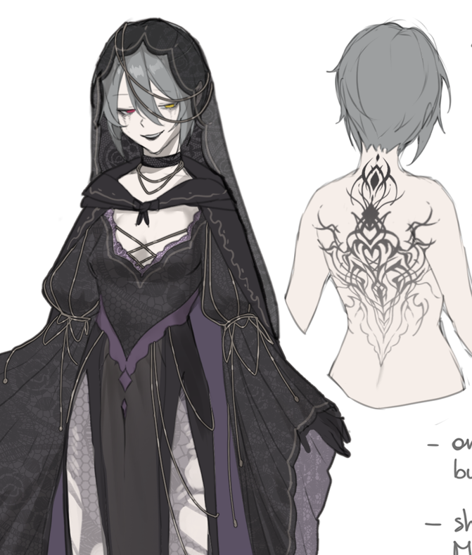 hermamorus's tweet photo. mithowe in this AU be like
"yeaahh, the church is hunting us down but at least we have access to the hot topic" https://t.co/x5chIa8KT4