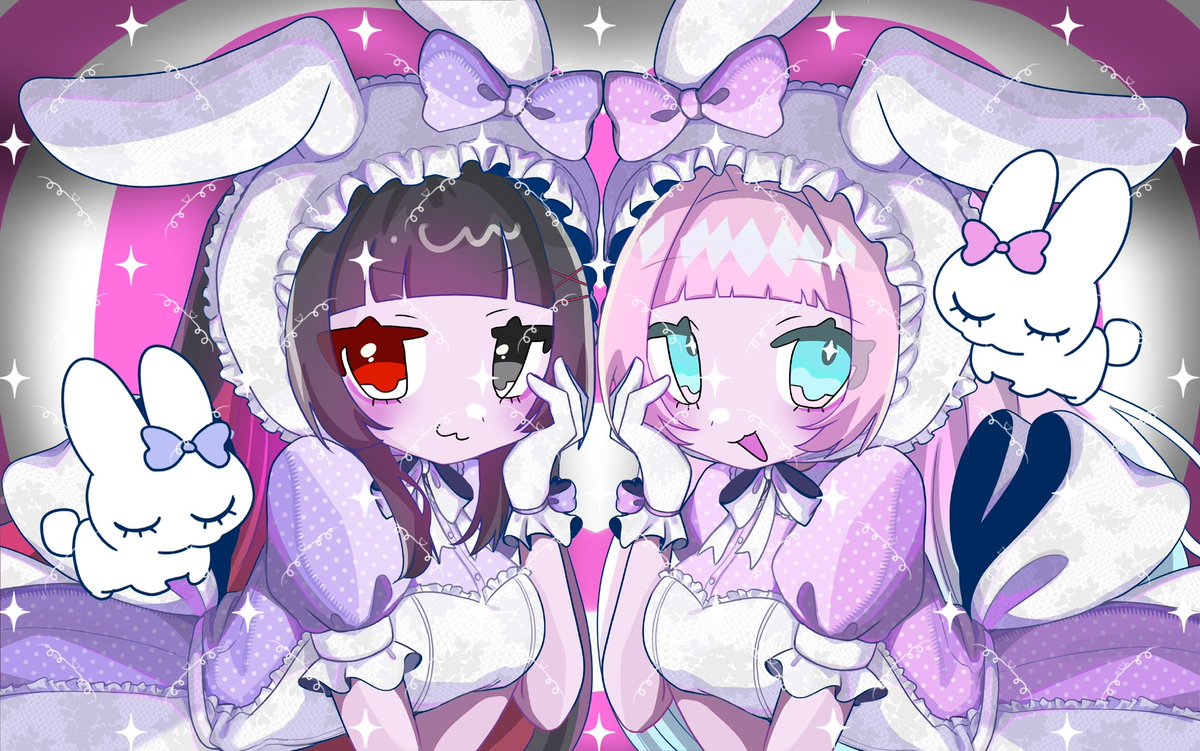 mayoitomari's tweet photo. パネル開けでもうひとつ可愛い1枚絵も❕❕💗💗
#REO_Akehoshi さんと🐰🐰 https://t.co/VjtiNYfJ2k