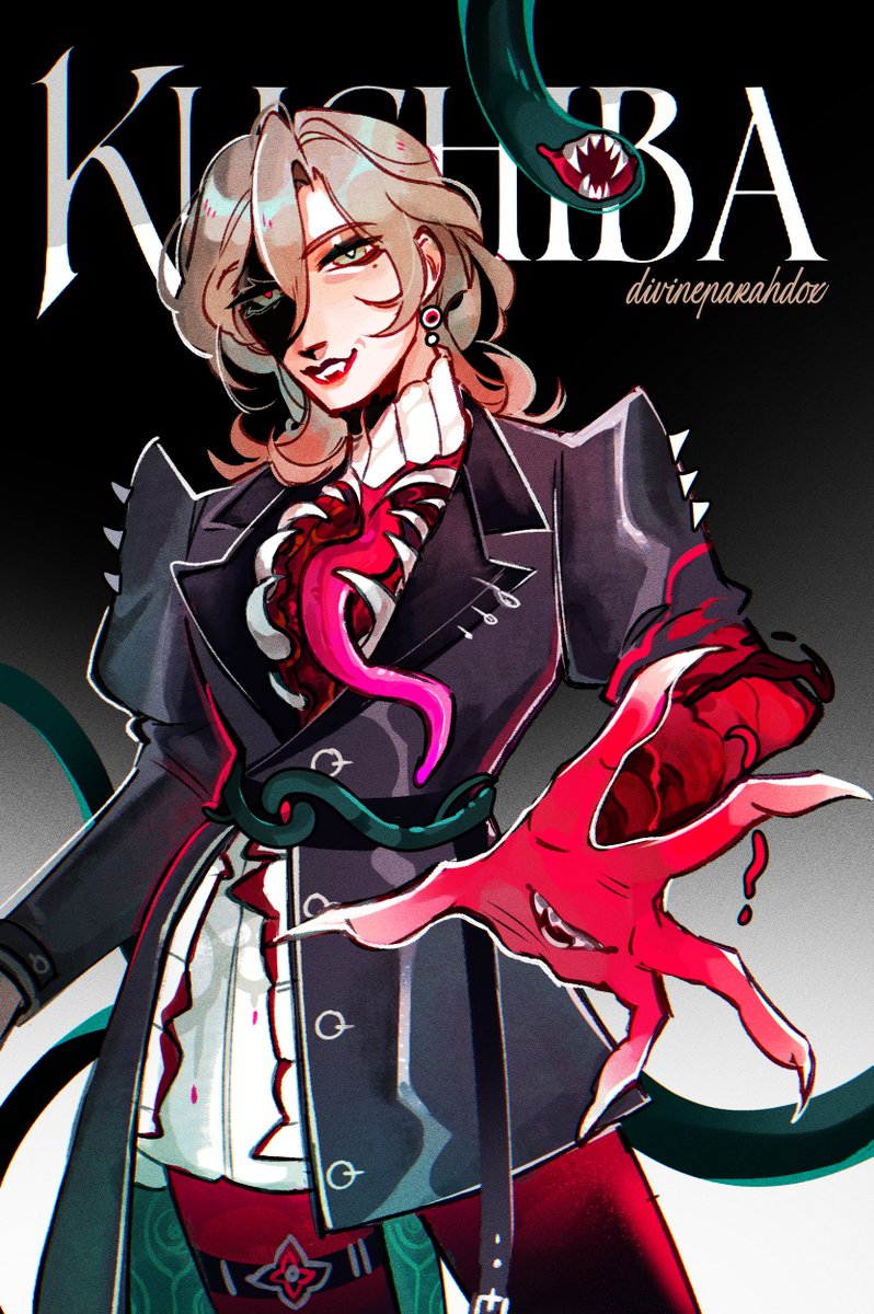 DivineParahdox's tweet photo. Feeding the hand that bites back | A fun fan concept outfit for Kuchiba! ❤️‍🩹

╰┈➤ #HonkaiStarRail #Kuchiba https://t.co/txC05pVJjf