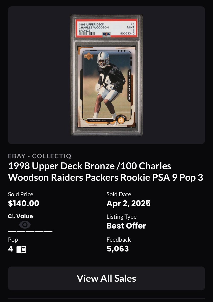 clarkknowscards's tweet photo. “I’d have to work off last sale 🤓” https://t.co/o25pwlumJT